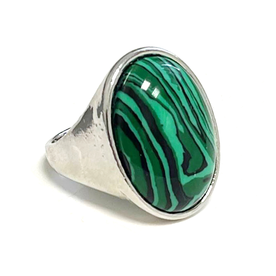 картинка Кольцо из прессованного малахита Ring-094-21 от магазина El Corazon