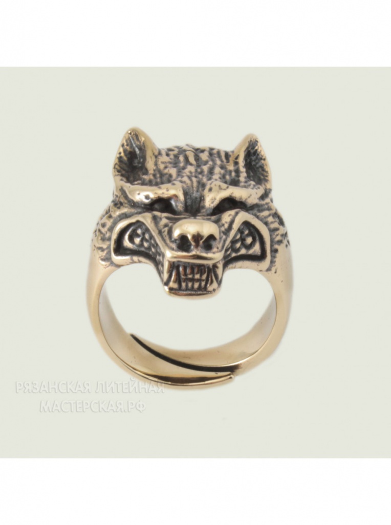 картинка Кольцо Волк с оскалом РЗ-К06126БР от магазина El Corazon
