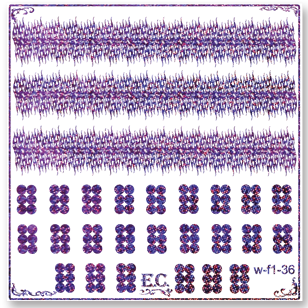 картинка El Corazon Водные наклейки для ногтей №W-f1-36 violet holo от магазина El Corazon