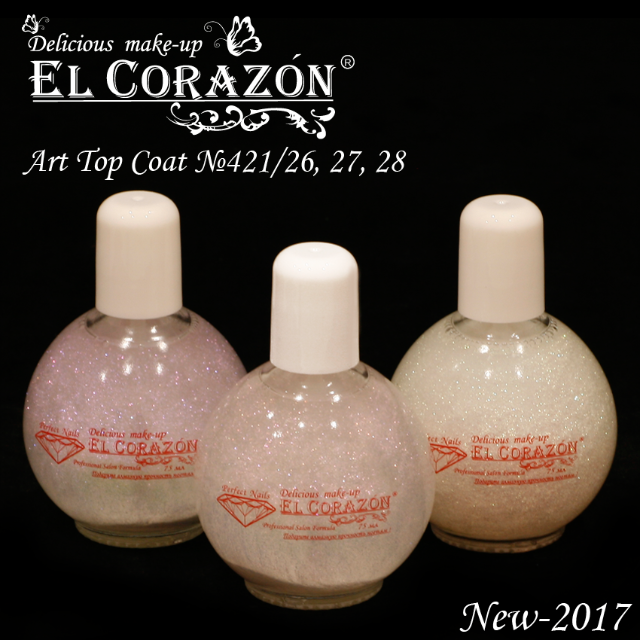 New El Corazon decorative top coats "Art Top Coat" in 75 ml!