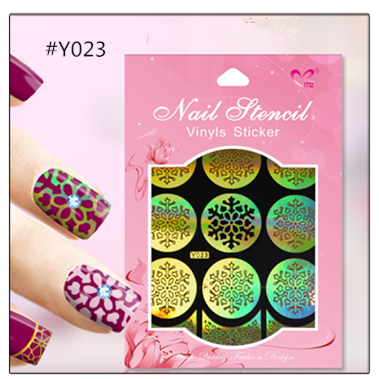 картинка Yi Kou Виниловые трафареты для ногтей № Y023 от магазина El Corazon