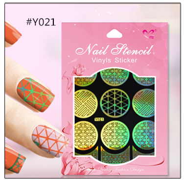 картинка Yi Kou Виниловые трафареты для ногтей № Y021 от магазина El Corazon