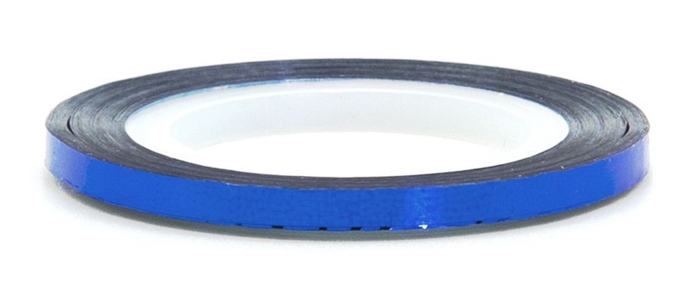 картинка El Corazon Лента (скотч) для дизайна ногтей №2006 металлик, синий, 3 мм от магазина El Corazon