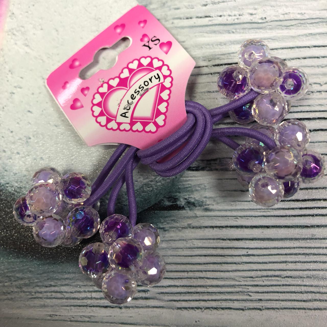 картинка Набор резинок для волос с мелкими бусинами, фиолетовый от магазина El Corazon