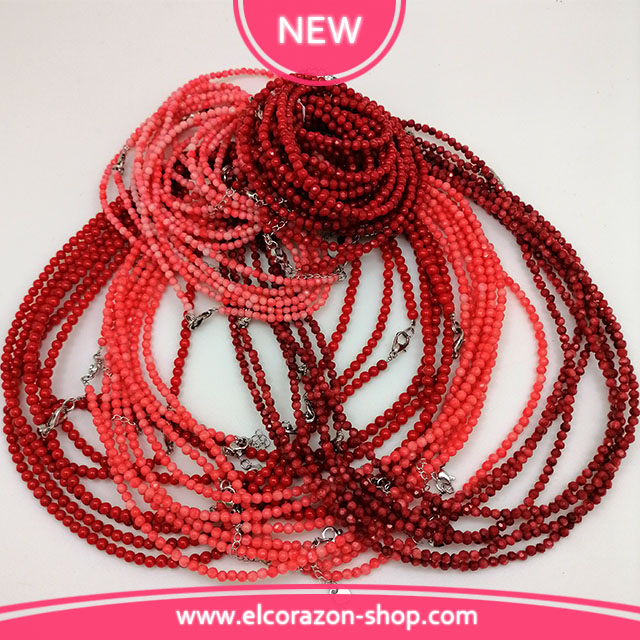 New! Coral and jade necklaces!