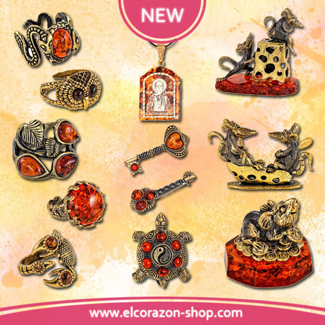 New jewelry and souvenirs from amber and brass!
