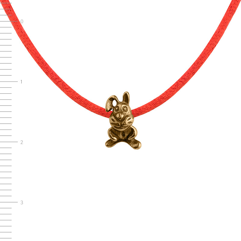 картинка Красная нить браслет с подвеской Заяц от магазина El Corazon