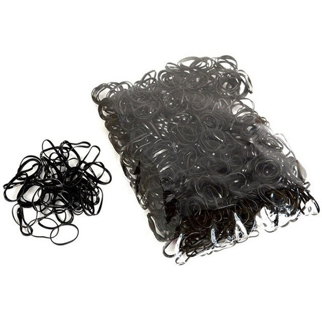 картинка Резинка для волос эластичная одноразовая Black, 500 шт от магазина El Corazon