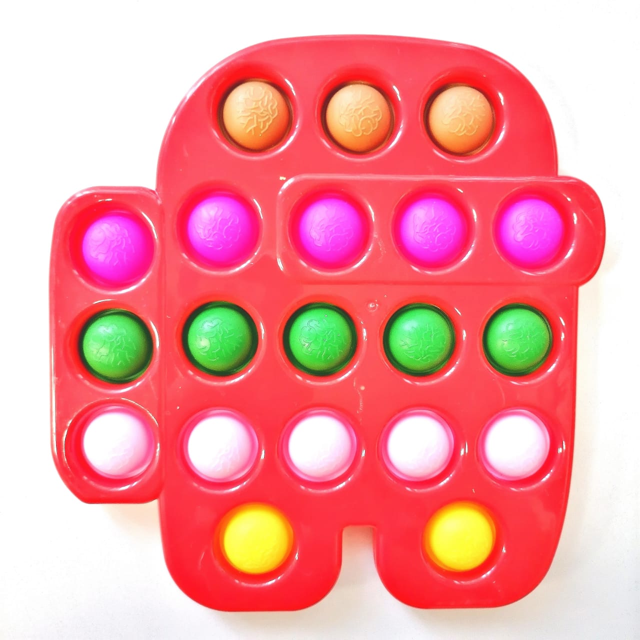 картинка Сенсорная игрушка антистресс Simple Dimple- Красный Амонг Ас 17х16 см Pop it-41 от магазина El Corazon