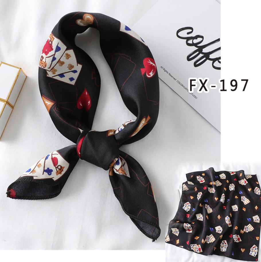 картинка Легкий, женский шелковый шарф-платок 50X50 cm 27 от магазина El Corazon