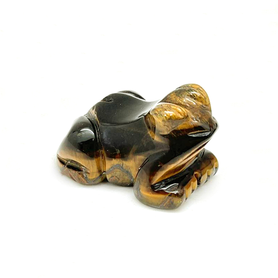 картинка Лягушка-оберег символ богатства и процветания  тигровый глаз Sr-Elit-Frog-02 от магазина El Corazon