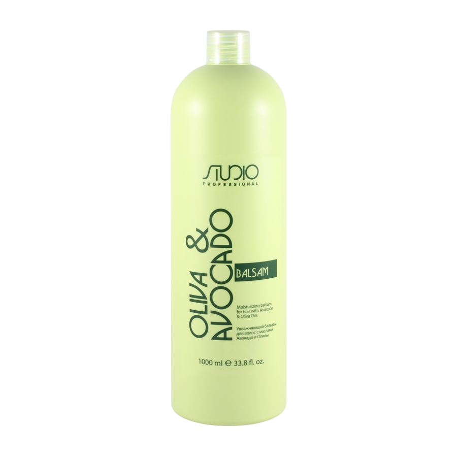 картинка Kapous Studio Professional 1000 мл, Увлажняющий бальзам для волос с маслом авокадо и оливы от магазина El Corazon