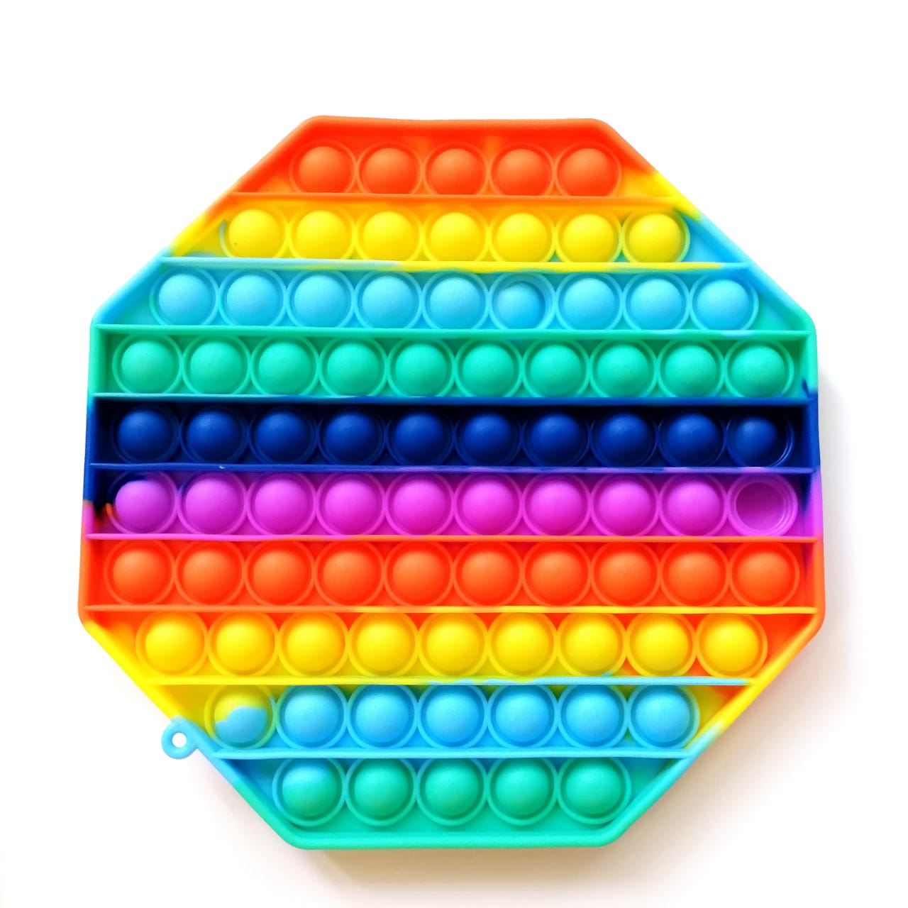 картинка Сенсорная игрушка антистресс Pop it- Радужный восьмиугольник 20х20 см Popit07 от магазина El Corazon