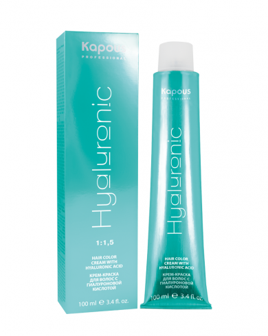 картинка Kapous Professional 100 мл, Крем-краска для волос с Гиалуроновой кислотой HY 7.44 Блондин интенсивный медный серии "Hyaluronic acid" от магазина El Corazon