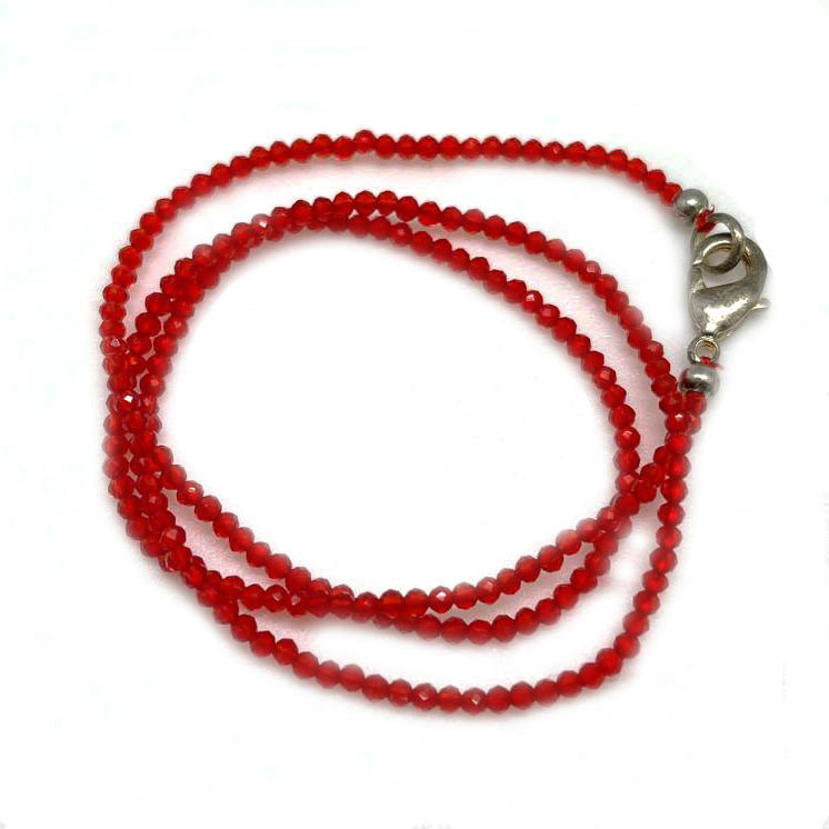 картинка Ожерелье - нитка 39 см из бусин красного Кварца ШП270-03 от магазина El Corazon