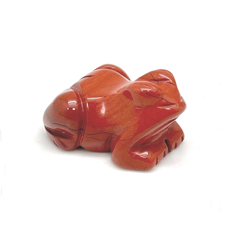 картинка Лягушка-оберег символ богатства и процветания  яшма красная Sr-Elit-Frog-15 от магазина El Corazon
