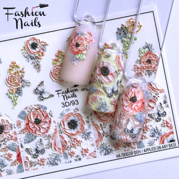 New Fashion Nails Water decals 3D!