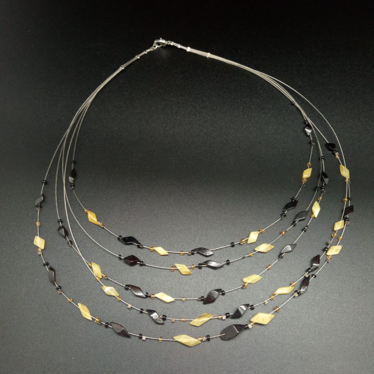 картинка Ожерелье из пяти струн с янтарем 48 см 04 nl269 от магазина El Corazon