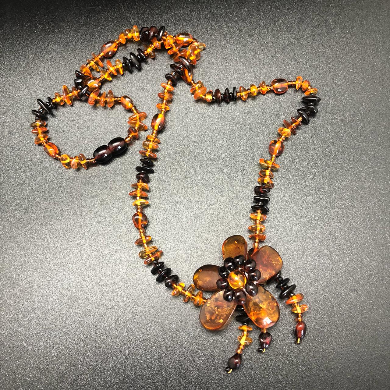 картинка Ожерелье из натурального янтаря, 58 см nl255 от магазина El Corazon