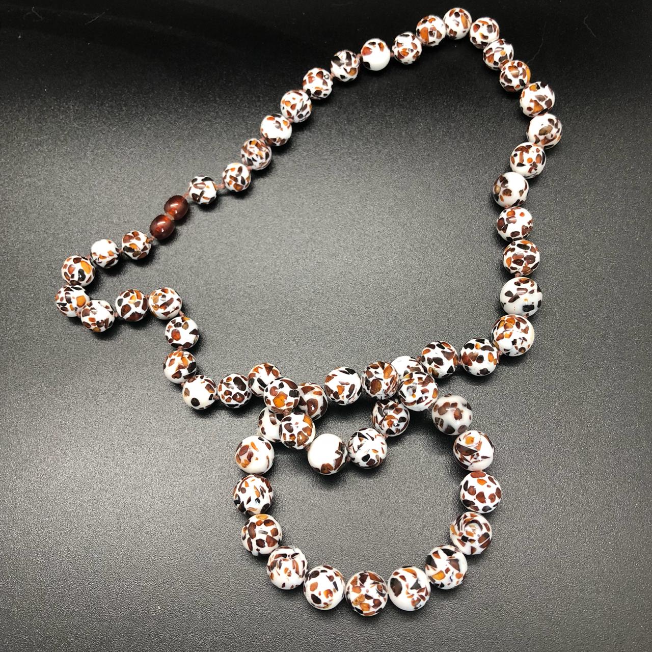 картинка Комплект 1 ожерелье и браслет из натурального янтаря в смоле nl257 от магазина El Corazon