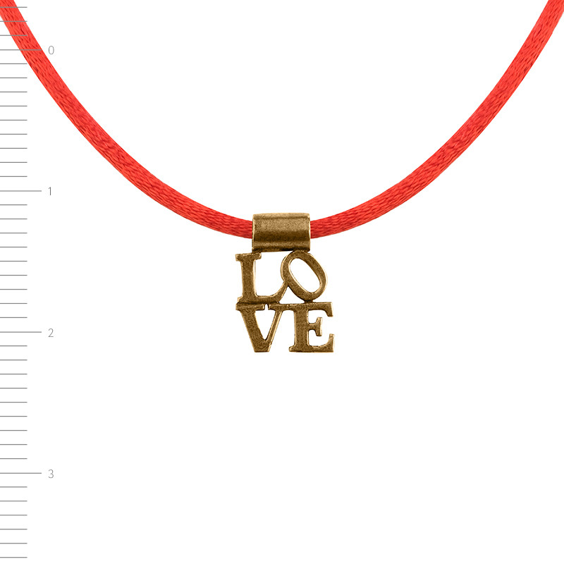 картинка Красная нить браслет с подвеской Love от магазина El Corazon