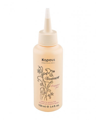картинка Kapous Professional 100 мл, Лосьон для жирных волос "Treatment" Fragrance free от магазина El Corazon