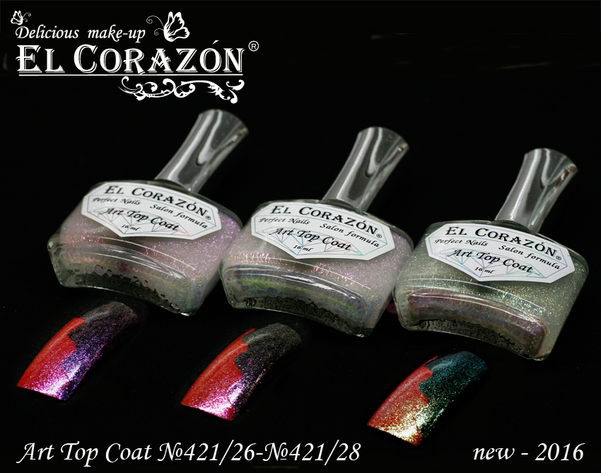 New El Corazon decorative top coats "Art Top Coat"!