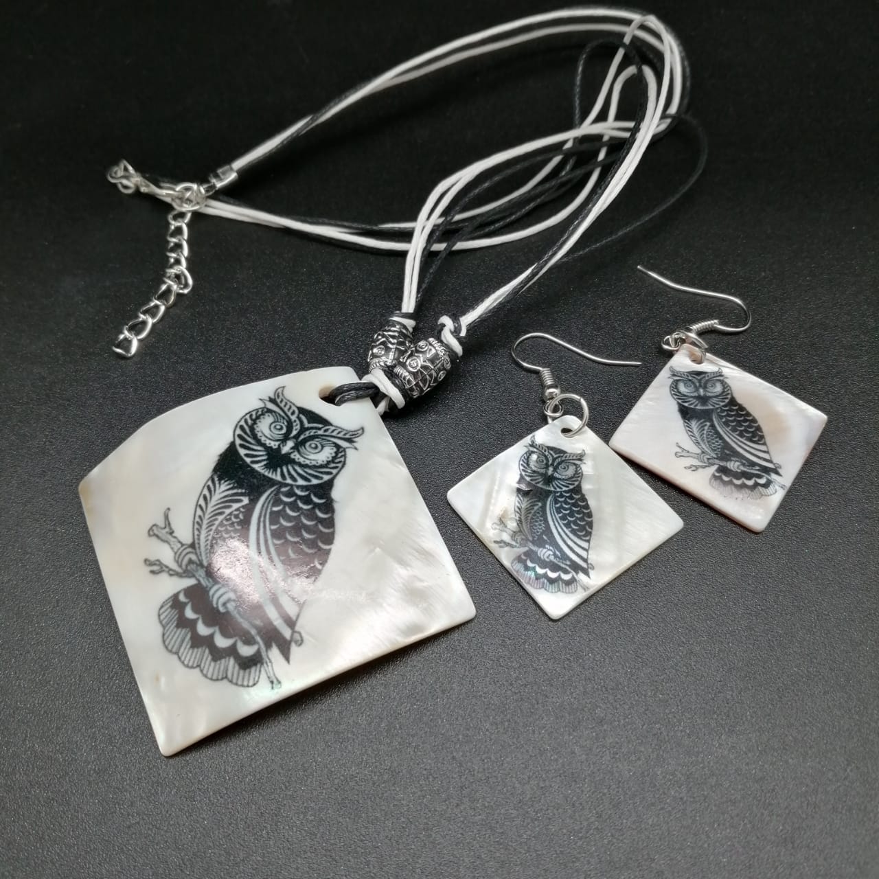 картинка Комплект ожерелье  и серьги Совы  от магазина El Corazon