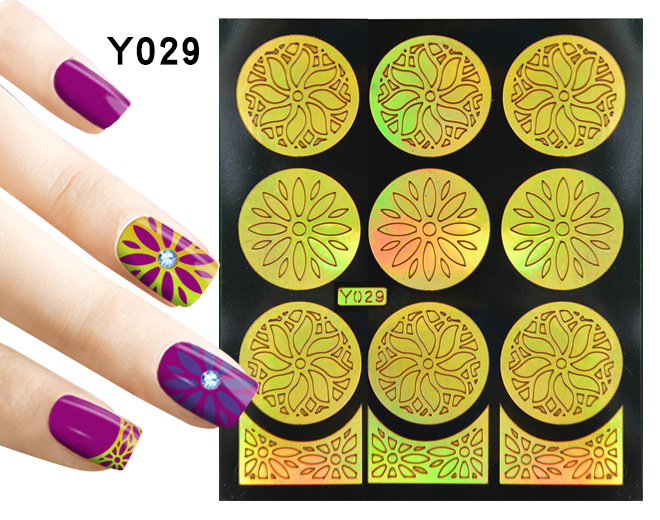 картинка Yi Kou Виниловые трафареты для ногтей № Y029 от магазина El Corazon
