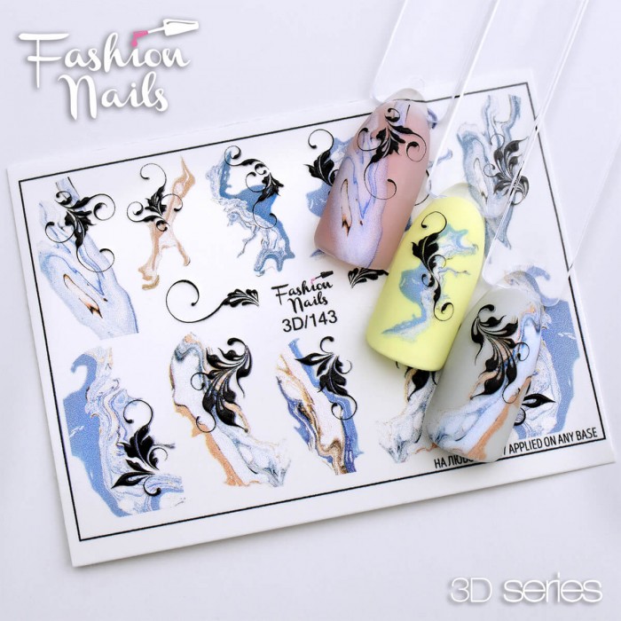картинка Fashion Nails Слайдер дизайн FN 3D №143 от магазина El Corazon