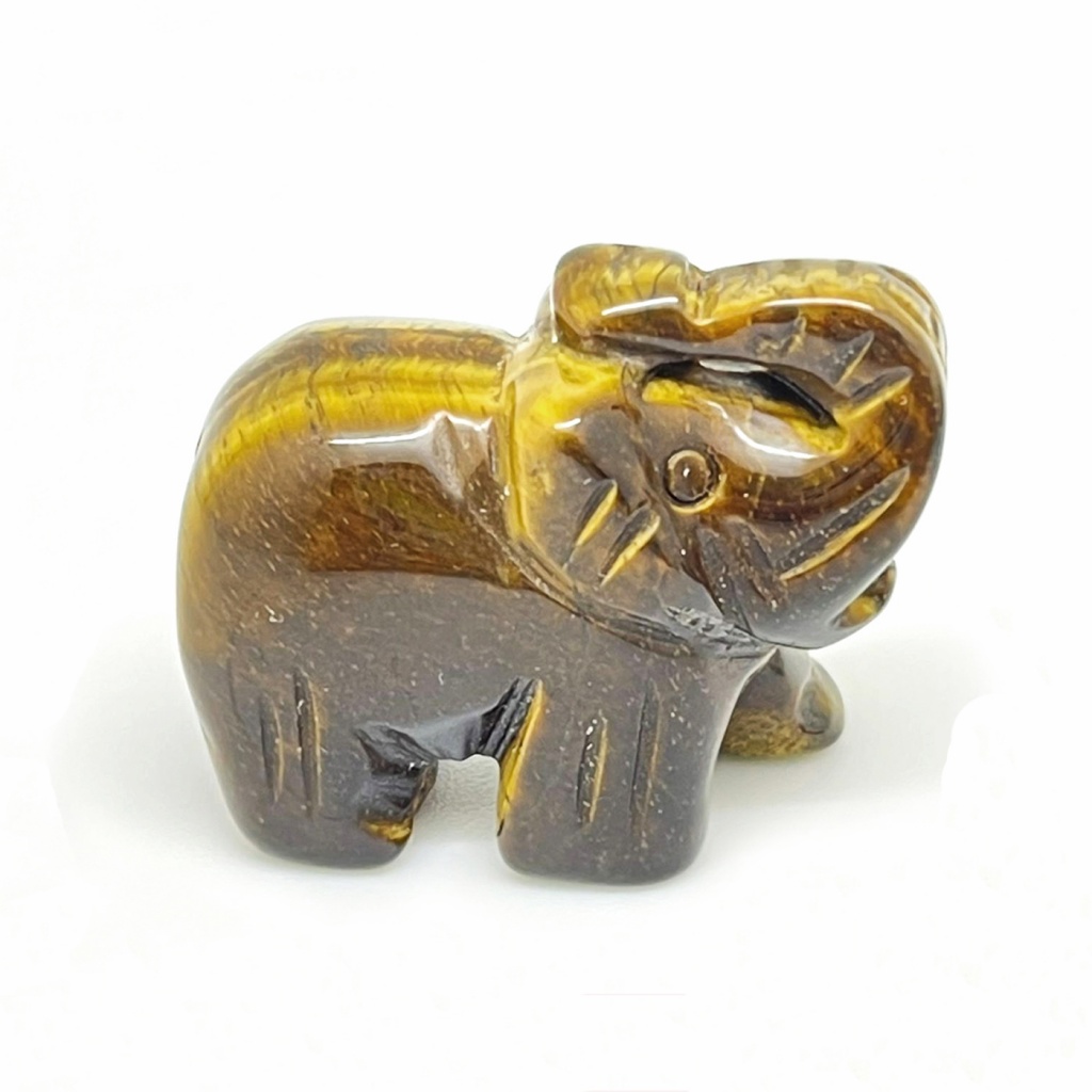 картинка "Слоник-оберег" Сувенир Elit из натурального камня тигровый глаз Sr-Elph-2 от магазина El Corazon