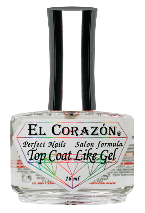 картинка El Corazon Perfect Nails №434  Верхнее покрытие "Top Coat Like Gel" 16 мл от магазина El Corazon