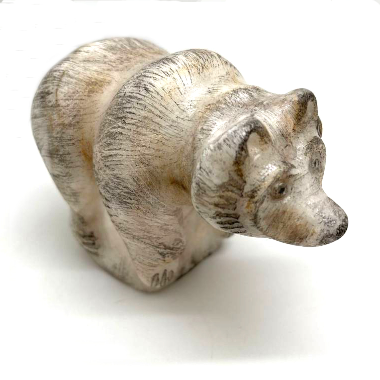 картинка Сувенир Медведь серый резной из натурального камня Sr-Bor045 от магазина El Corazon