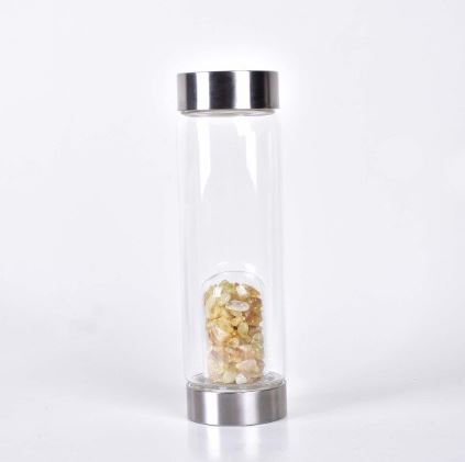 картинка Бутылка для воды с кристаллами Цитрина от магазина El Corazon