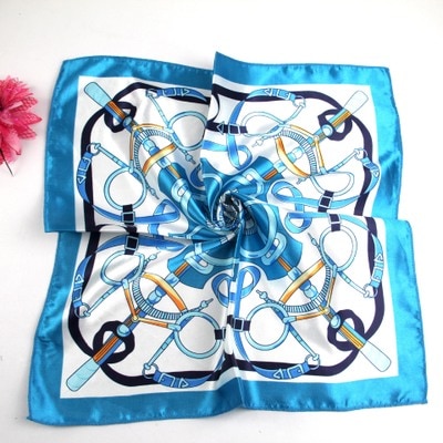 картинка Легкий, женский шелковый шарф-платок 50X50 cm 41 от магазина El Corazon