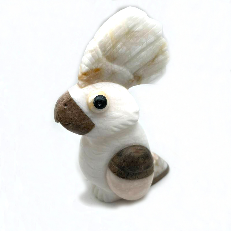 картинка Сувенир Попугай резной из натурального камня Sr-Bor001 от магазина El Corazon