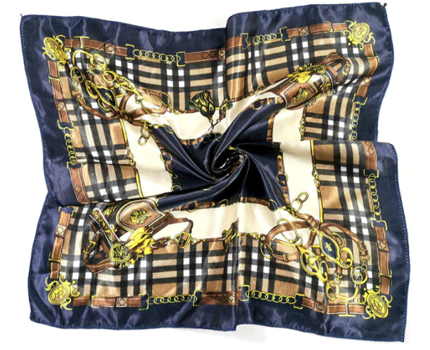 картинка Легкий, женский шелковый шарф-платок 50X50 cm 122 от магазина El Corazon
