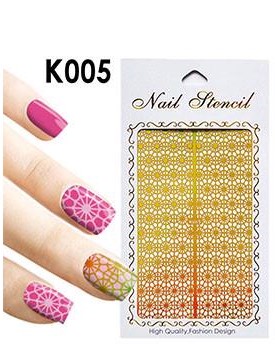картинка Yi Kou Голографические виниловые трафареты для ногтей № K005 от магазина El Corazon