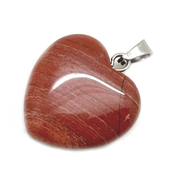 картинка Оберег символ любви сердечко яшма красная Kul055 от магазина El Corazon