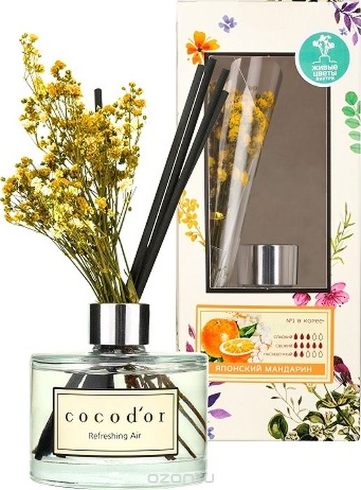 картинка COCODOR Flower Edition Арома-Диффузор для помещений с живыми цветами "Японский мандарин" 200 мл от магазина El Corazon