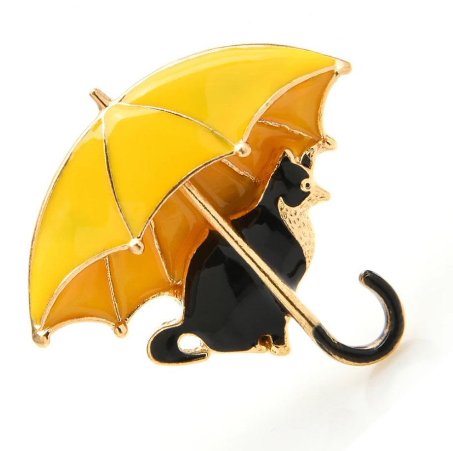 картинка Брошь от под желтым зонтом BR0427 от магазина El Corazon