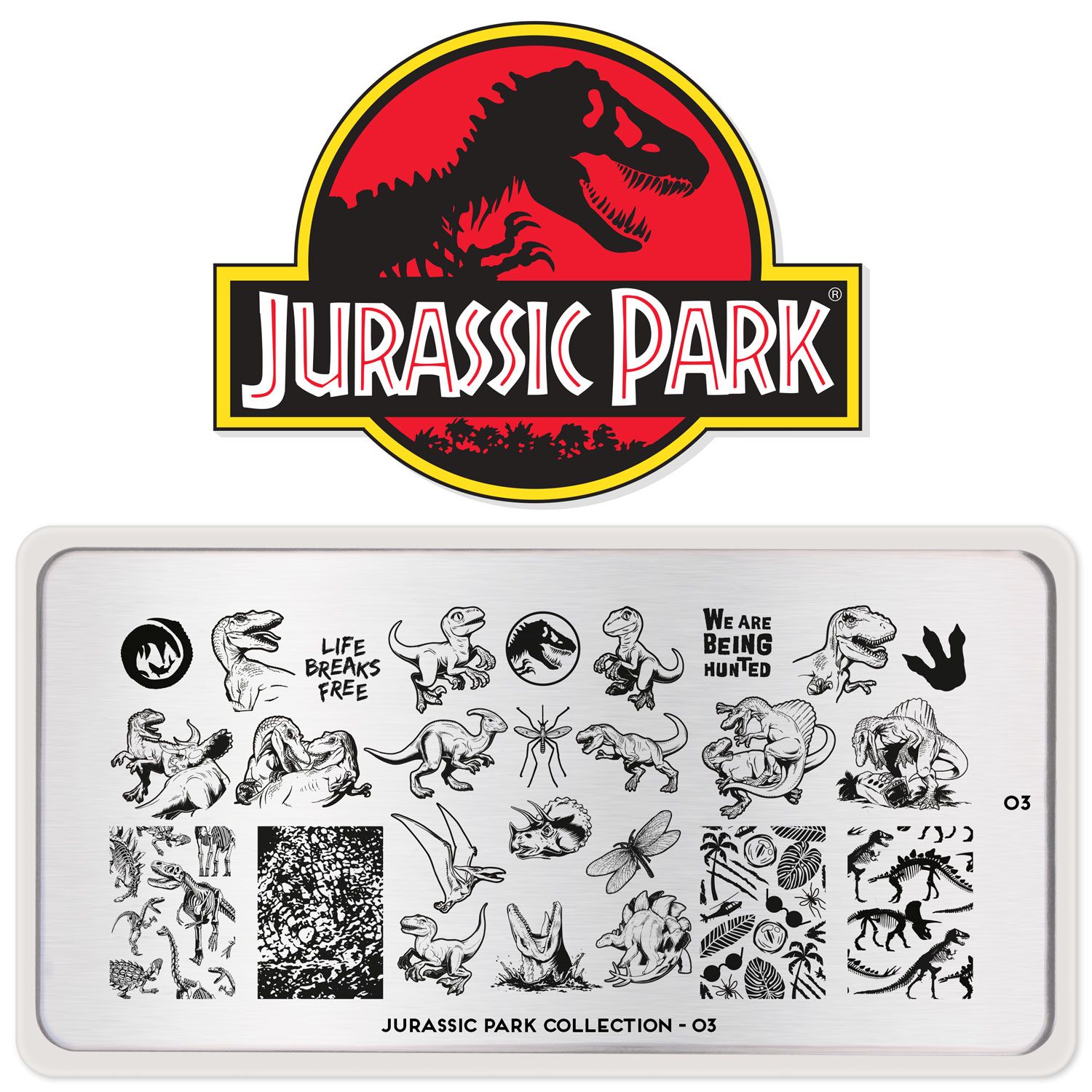 картинка MoYou London Jurassic Park №03 Пластина для стемпинга от магазина El Corazon