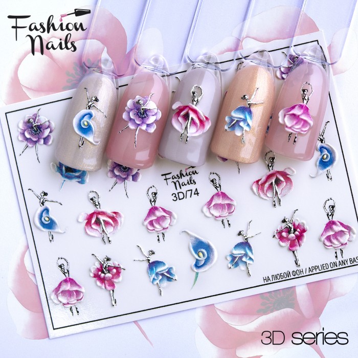 картинка Fashion Nails Слайдер дизайн FN 3D №74 от магазина El Corazon