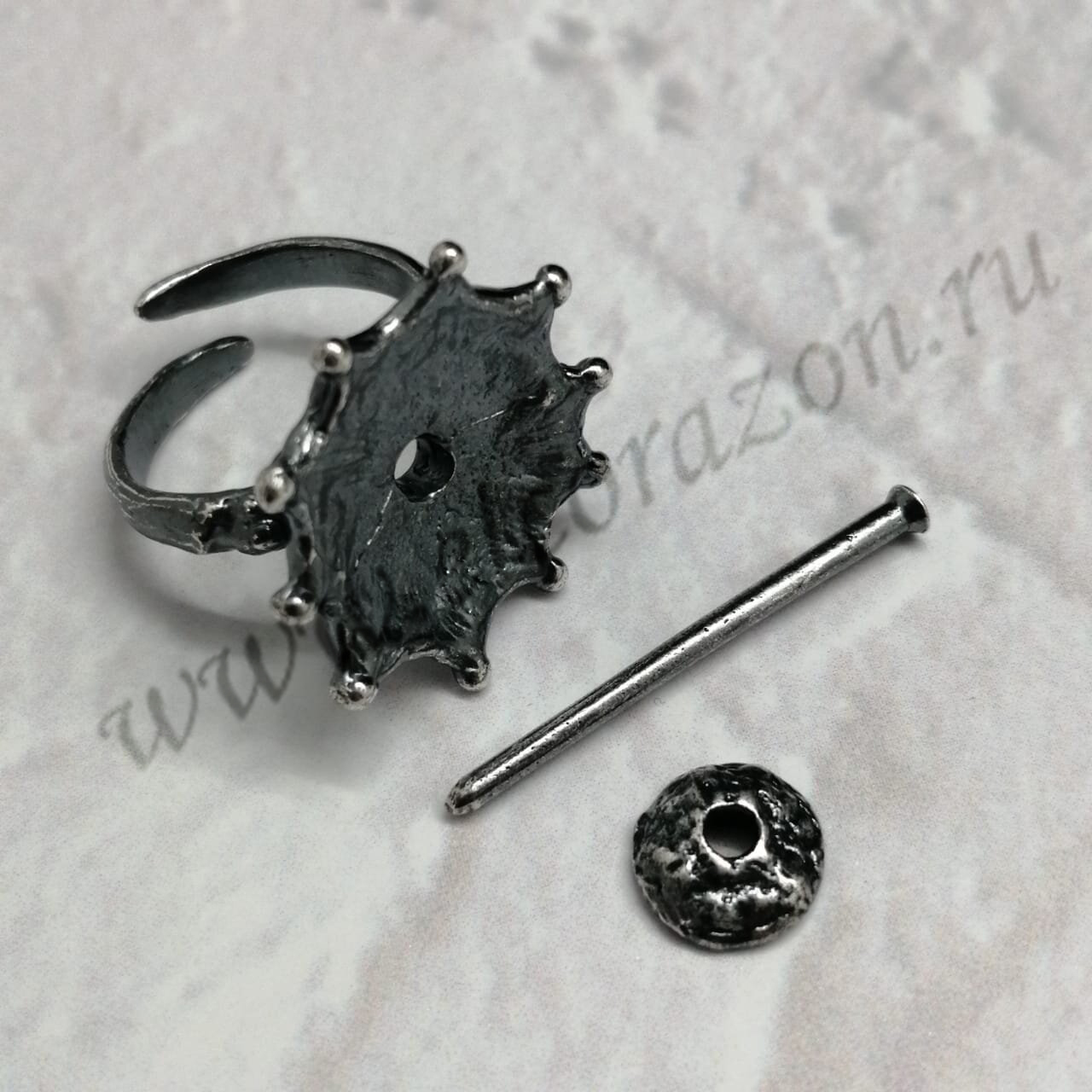 картинка Основа для кольца 2206(1) Античное Серебро от магазина El Corazon
