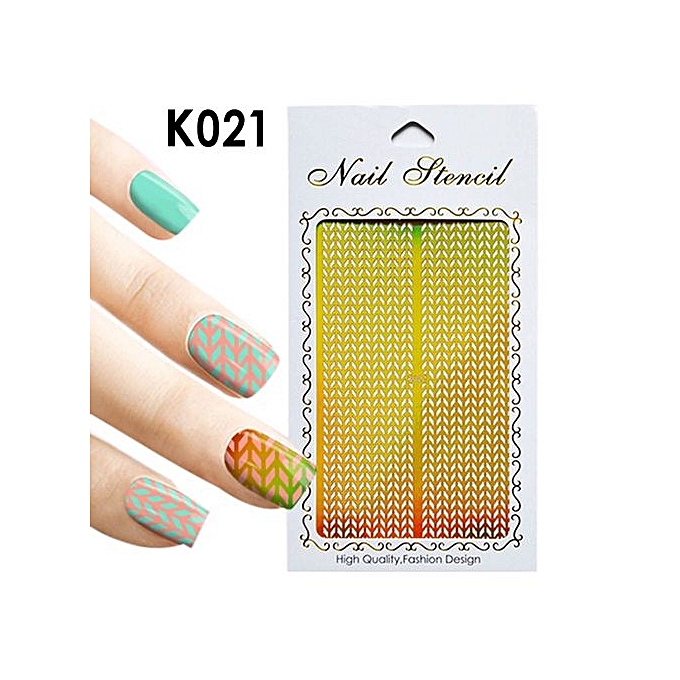 картинка Yi Kou Голографические виниловые трафареты для ногтей № K021 от магазина El Corazon