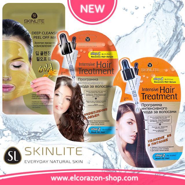 SKINLITE new products: masks for face and hair!