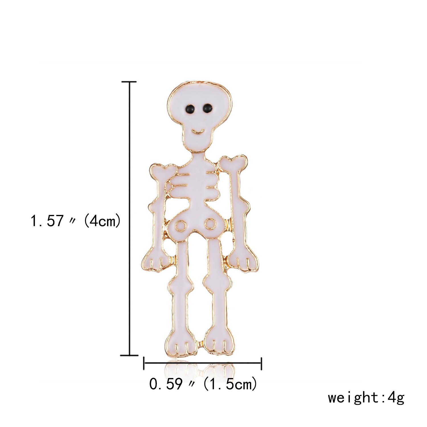 картинка Значок-пин Скелет из металла и эмали   от магазина El Corazon