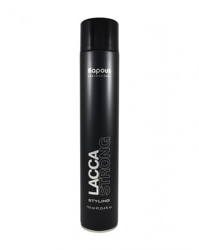 картинка Kapous Professional 750 мл, Лак для волос аэрозольный сильной фиксации "Lacca Strong" серии "Styling" от магазина El Corazon