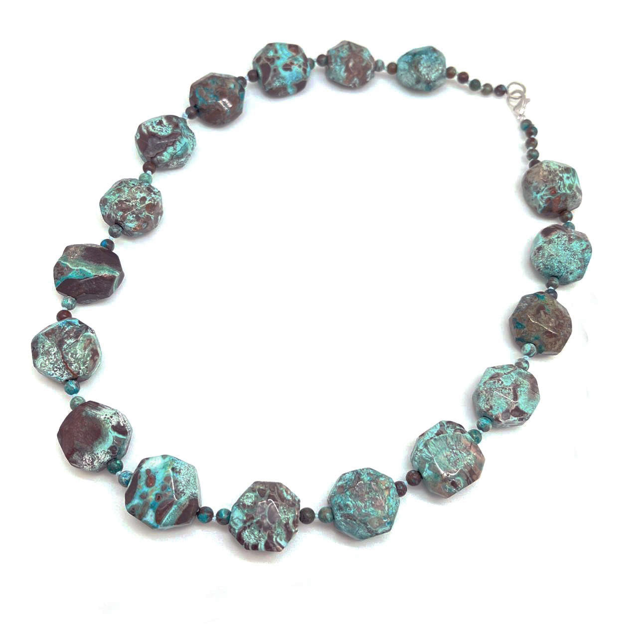 картинка Ожерелье 56см из голубой яшмы NL85 от магазина El Corazon