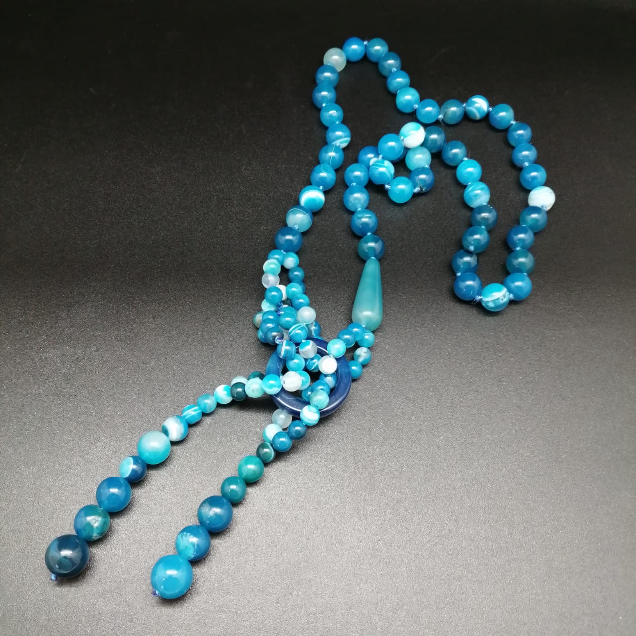 картинка Ожерелье 96 см голубой Агат от магазина El Corazon